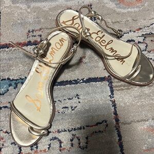 Sam Edelman Metallic Gold Sandals